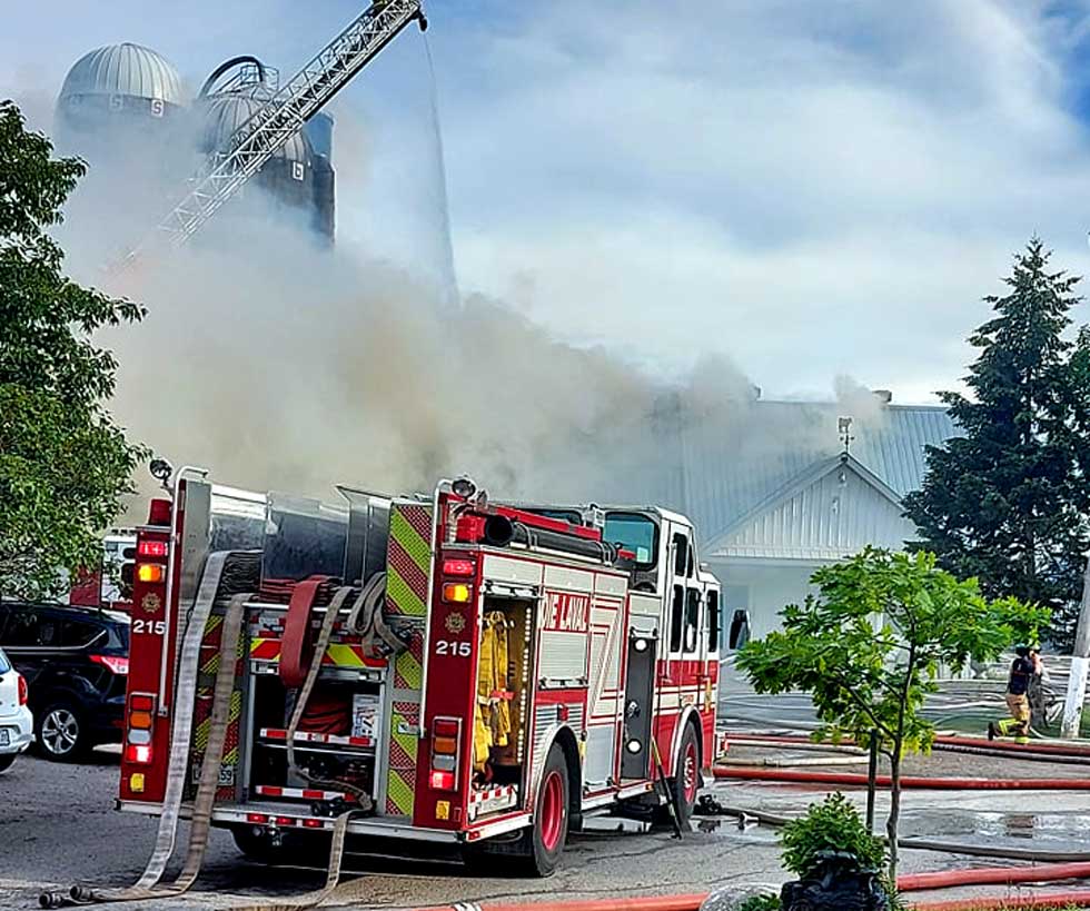 Incendie de la ferme Forget à Saint-François Laval
